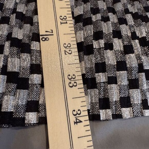 NWT‎ ZARA Black and Silver Metallic Party Mini Dress Waist Ruffle Size Small - Picture 13 of 14